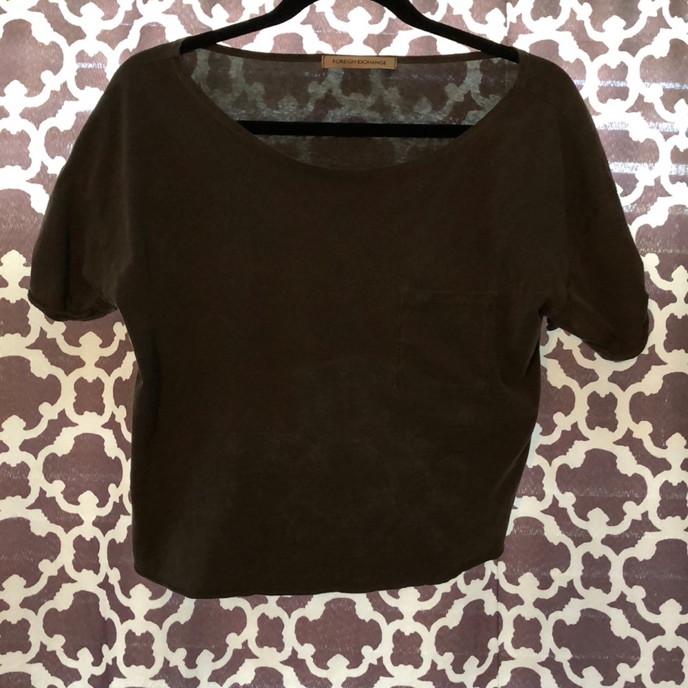 Grey crop top Foreign Exchange